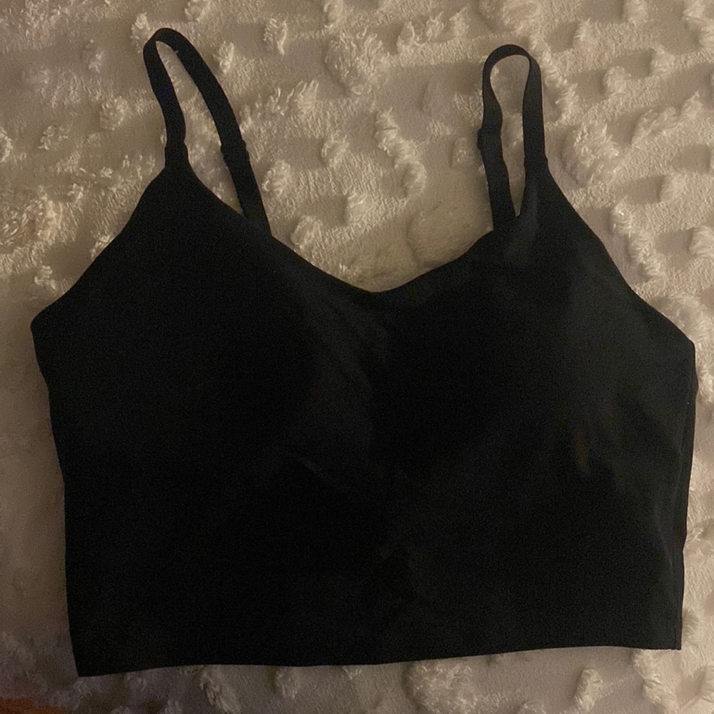 ATHLETA black scoop back crop tank size small